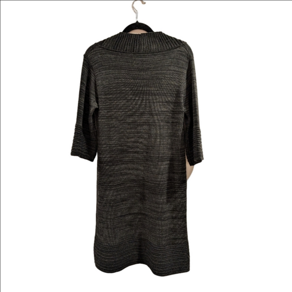 Kenar Charcoal Knit Sweater Dress Wool Blend Large - Picture 3 of 7